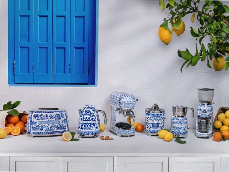 Macchina da caffè espresso manuale Blu Mediterraneo Smeg & Dolce&Gabbana 1.1lt 15bar