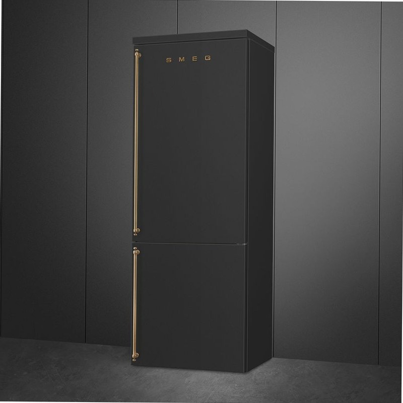 Frigorifero Libera Installazione Combinato Estetica Coloniale Antracite D