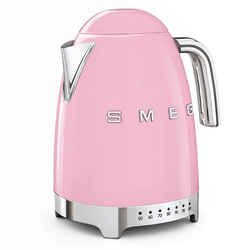 Bollitore Rosa a Temperatura Variabile Estetica 50's Style Oro