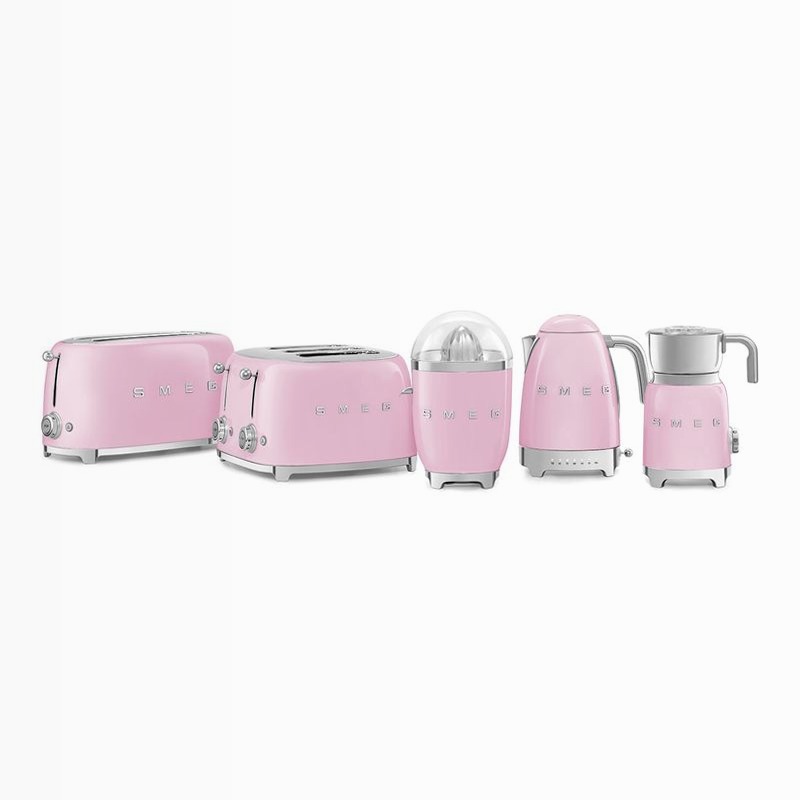 Bollitore Rosa a Temperatura Variabile Estetica 50's Style Oro