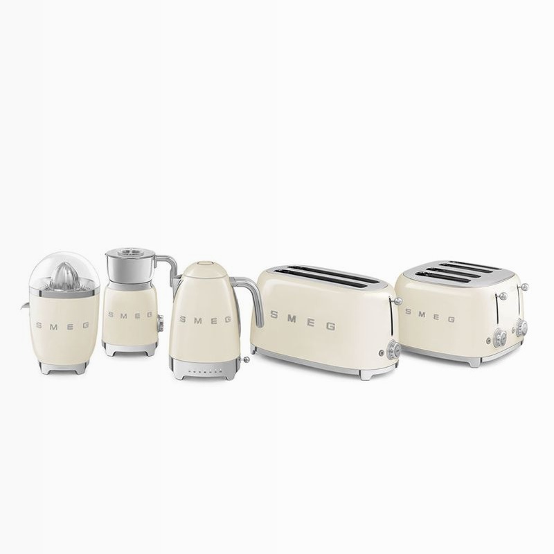 Bollitore Panna a Temperatura Variabile Estetica 50's Style Avorio