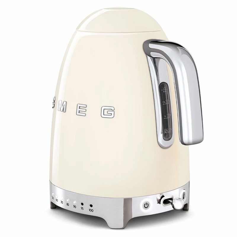 Bollitore Panna a Temperatura Variabile Estetica 50's Style Avorio