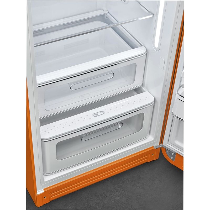 Frigorifero Arancione Monoporta 50's Style Cromo C Libera