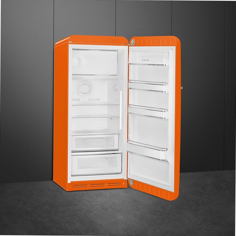 Frigorifero Arancione Monoporta 50's Style Cromo C Libera