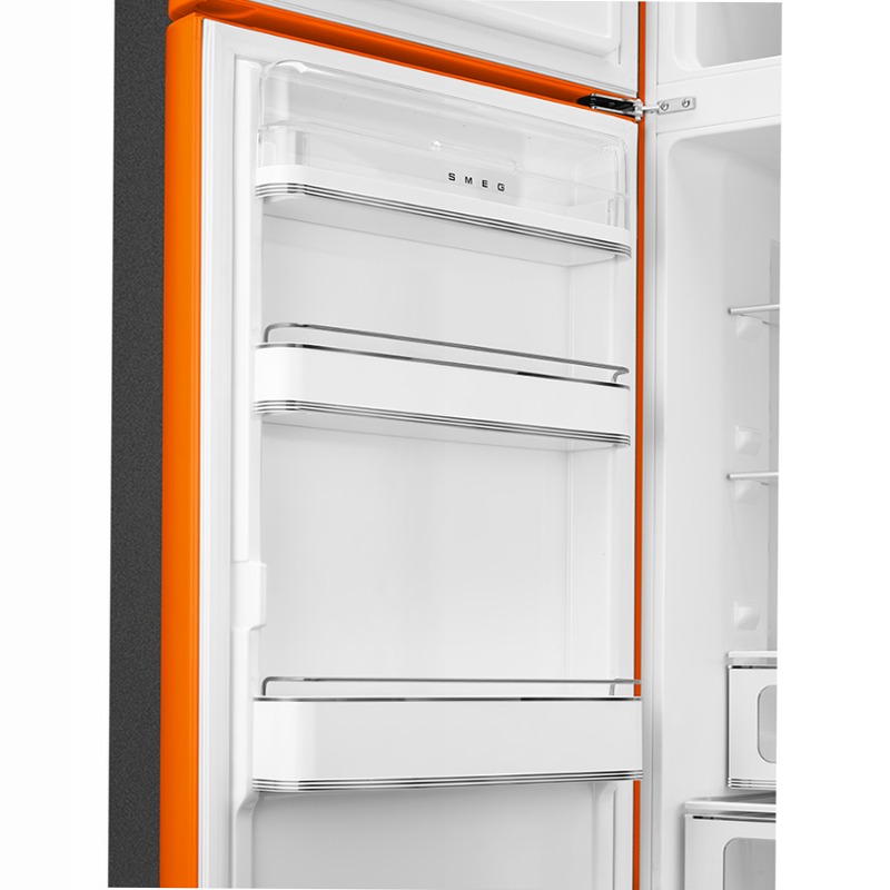 Frigorifero Arancione Doppia-Porta, Stile 50's