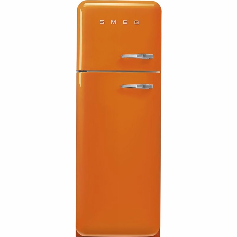 Frigorifero Arancione Doppia-Porta, Stile 50's
