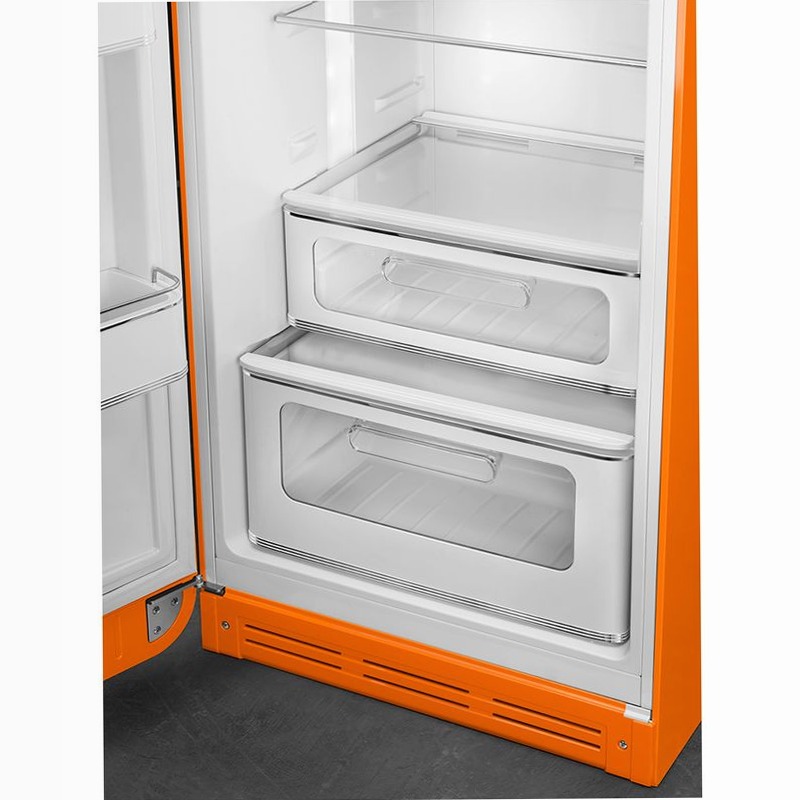 Frigorifero Arancione Doppia-Porta, Stile 50's