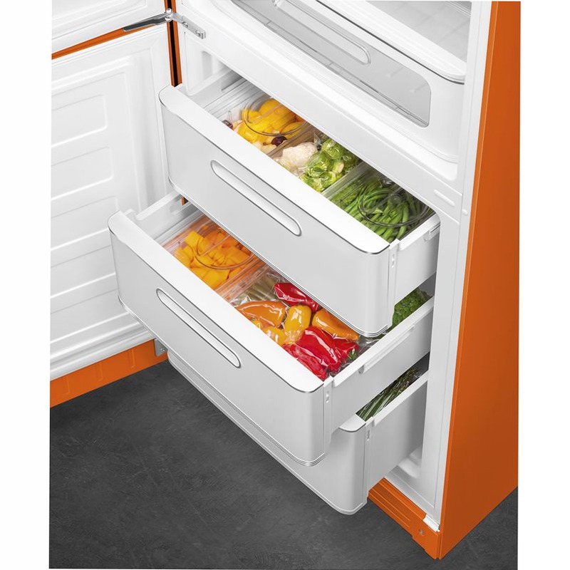 Frigorifero Arancione Combinato 50's Style C Libera