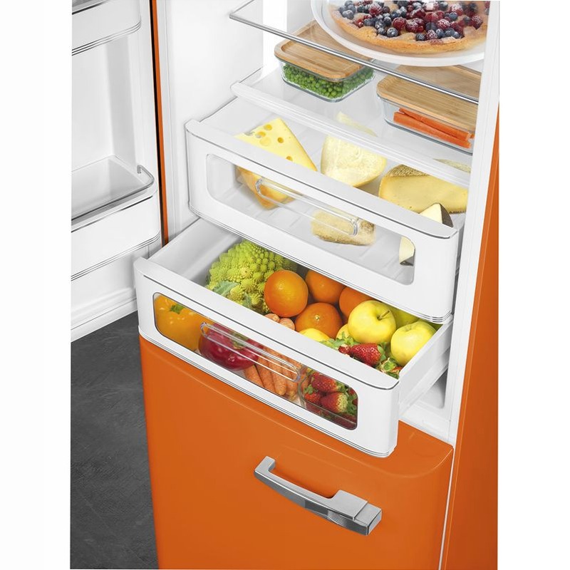 Frigorifero Arancione Combinato 50's Style C Libera