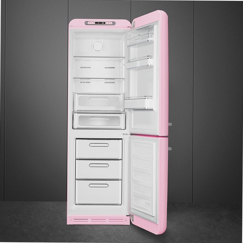 Frigorifero Rosa Combinato 50's Style Oro C Libera