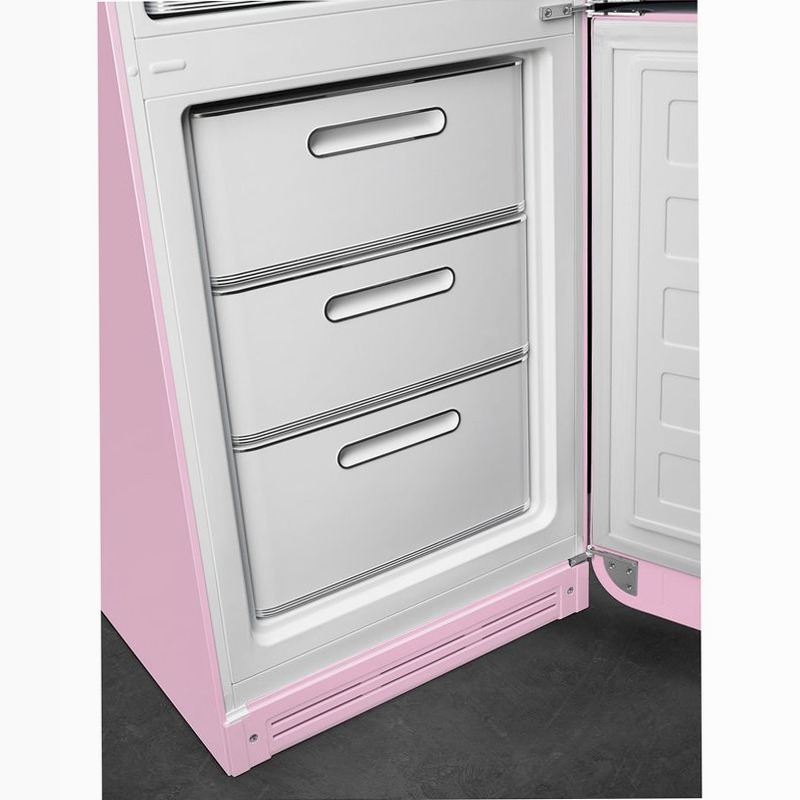 Frigorifero Rosa Combinato 50's Style Oro C Libera