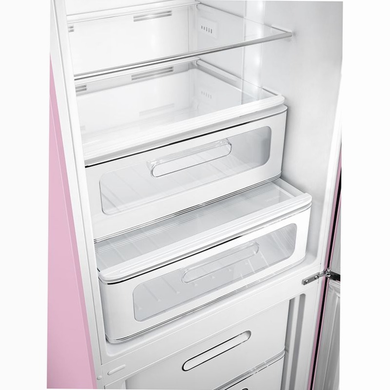 Frigorifero Rosa Combinato 50's Style Oro C Libera