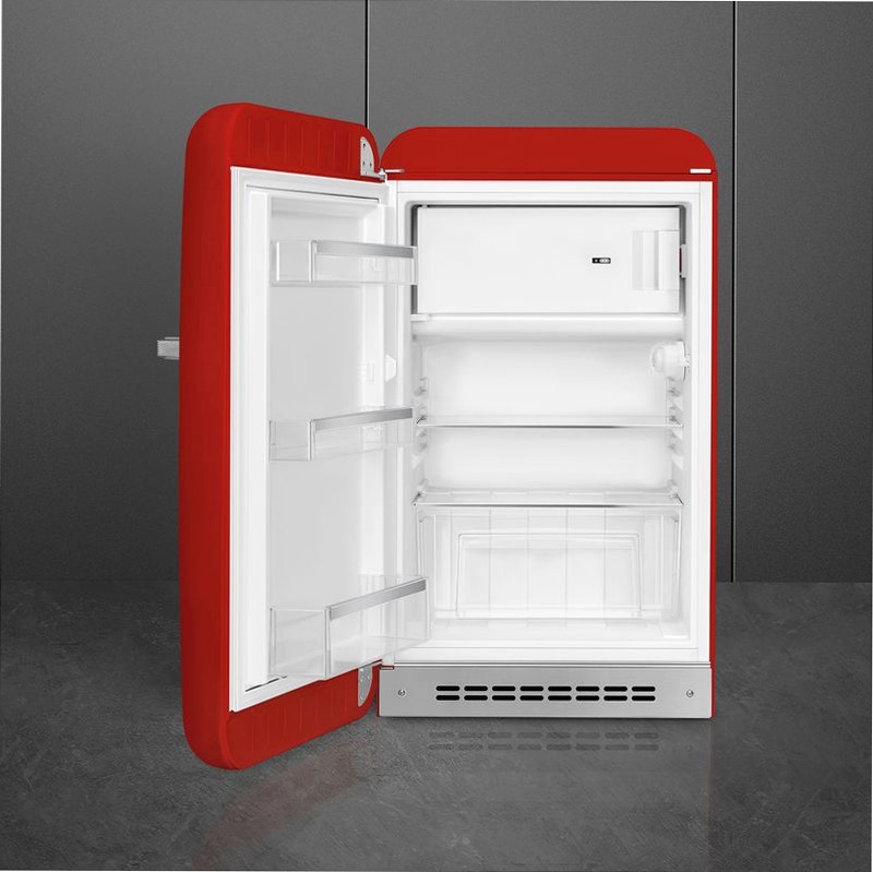 Frigorifero Rosso Monoporta, Libera Installazione 50's Style