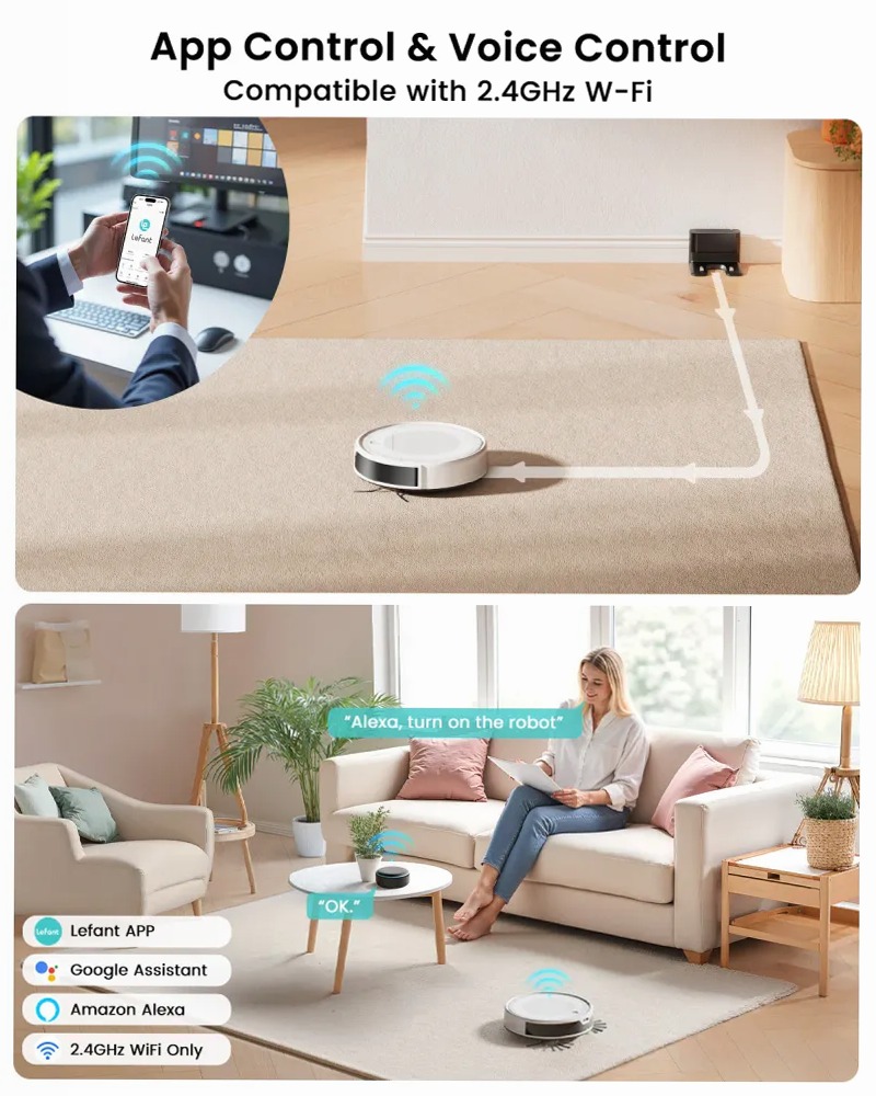 Lefant Robot Vacuum M310 Ultra White