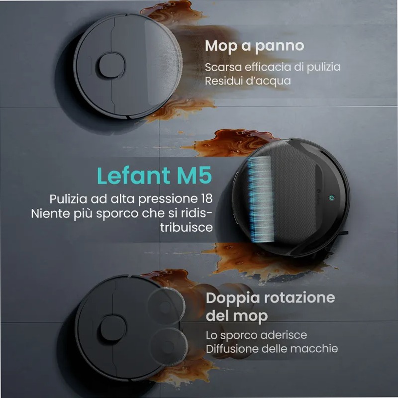 Lefant M5 Series: Robot Vacuum Cleaner Beige