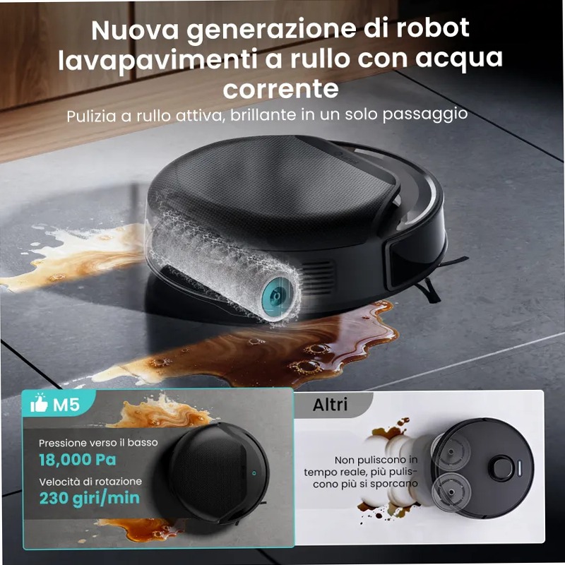 Lefant M5 Series: Robot Vacuum Cleaner Beige
